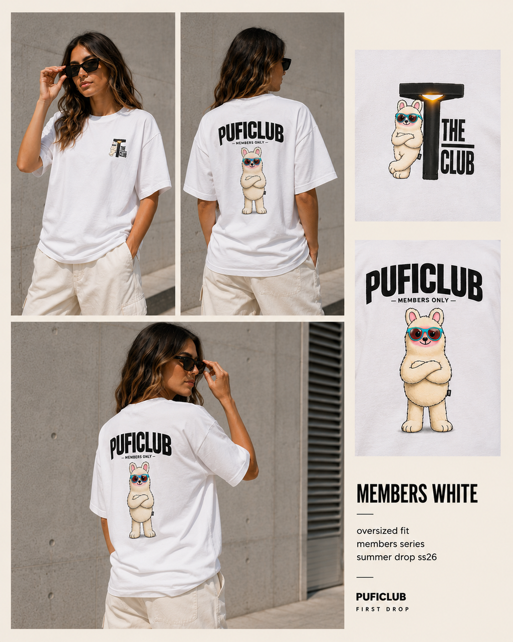 PufiClub Members White Tee