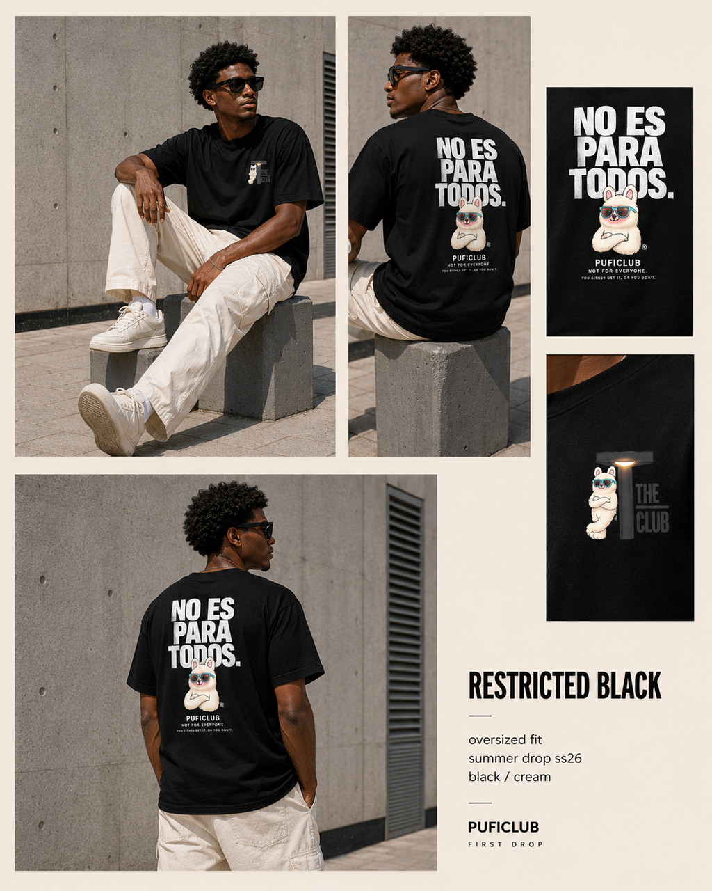PufiClub Restricted Black Tee